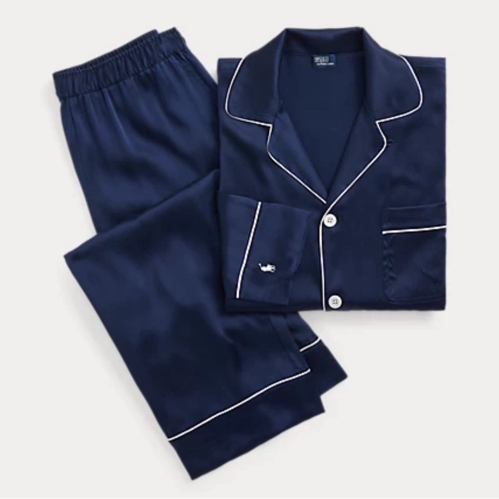 NWT never opened Polo Ralph Lauren Stretch Silk Long-Sleeve Pajama Set